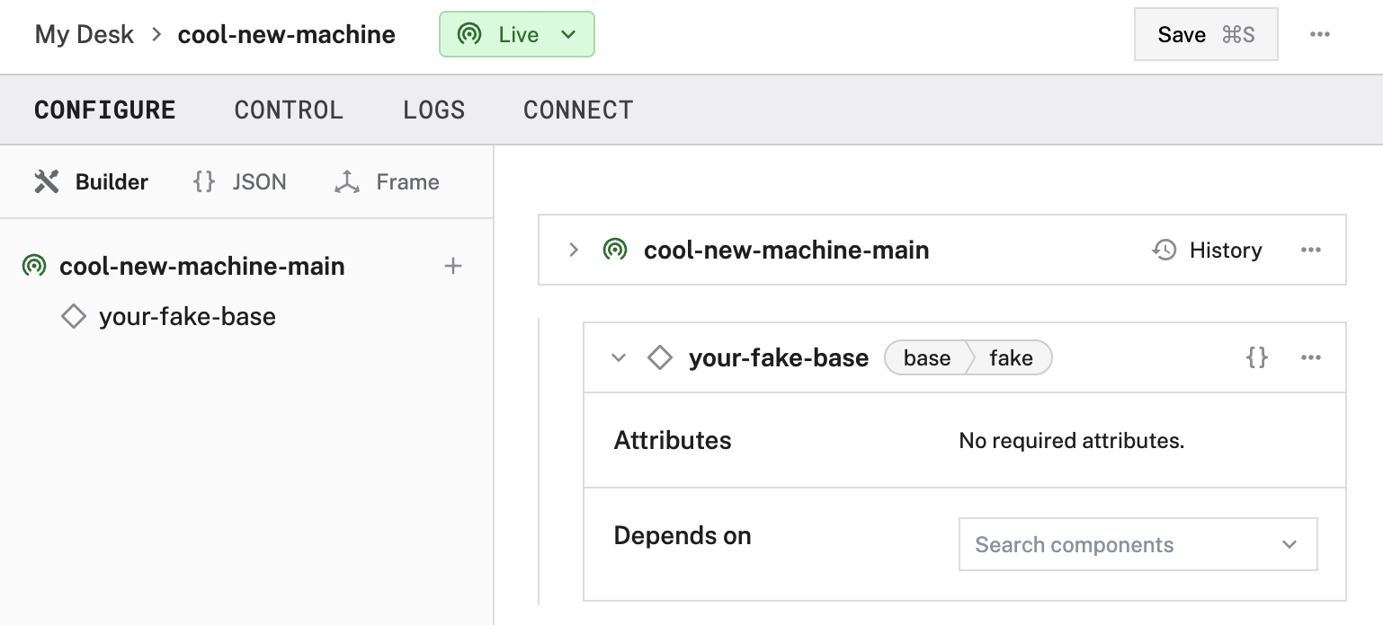 An example configuration for a fake base.
